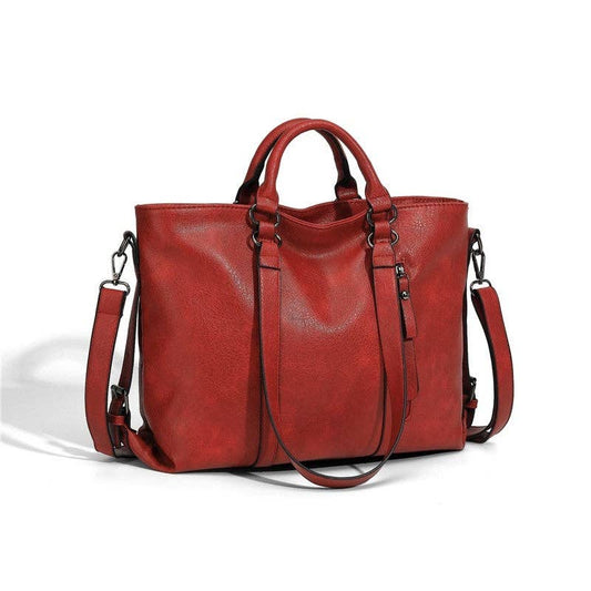 Soft Vegan Leather Single Shoulder Tote Bag