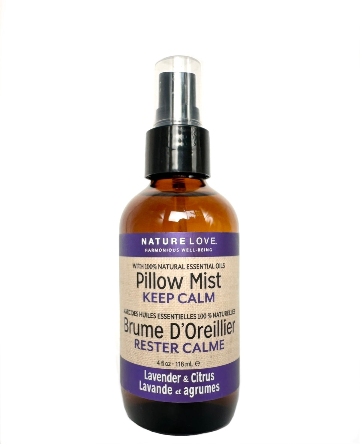 Nature Love Keep Calm Pillow Mist, Lavender and Citrus, 118 mL