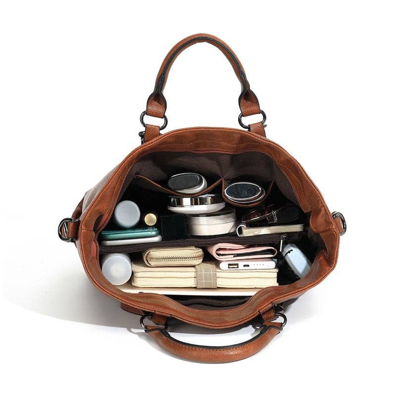 Soft Vegan Leather Single Shoulder Tote Bag